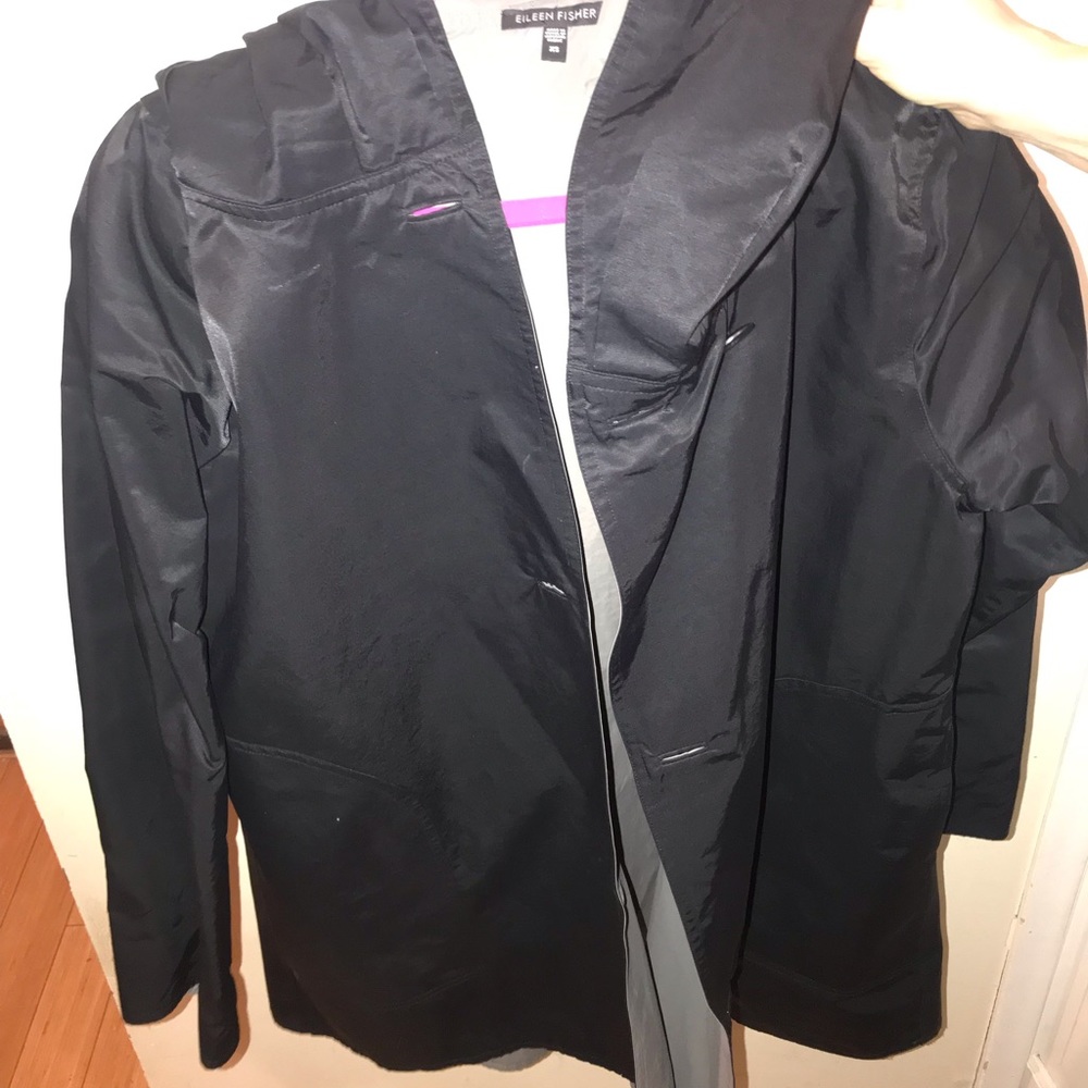 Eileen Fisher Black Rain Jacket